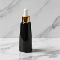 Flacons compte-gouttes en verre ambré rose mat personnalisés 15ml 30ml 60ml 1oz 2oz 4oz pour huile essentielle, huile capillaire, sérum visage et mascara
