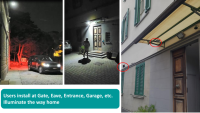 Lampu Sorot Nirkabel Tenaga Surya Real Data 10w/30w/60w/80w, Lampu LED Sensor Tenaga Surya dari Senja hingga Fajar, Lampu Jalan Luar Ruangan