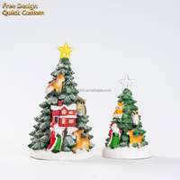Großhandel Beleuchtetes Weihnachtsdorf-Baumschmuck - Santa/Haus/Tier-Szene Tischdekoration Anpassbare Weihnachts-Heimdekoration