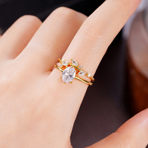 Anello Impilabile a Forma di Bocciolo di Tulipano per Donna - Product Image 2
