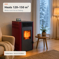Poêle à granulés de bois biomasse haute efficacité pour chauffage intérieur résidentiel