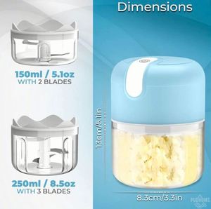 Trend Portable USB Mini Food Processor Electric Garlic <b>Chopper</b> Stainless Steel 304 Blades Eco-Friendly CE/EU Certified Home Use - Product Image 5