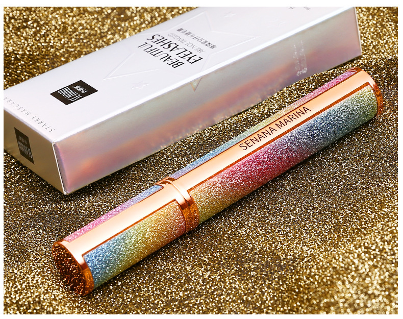 Bright starry sky mascara cream 4d long and thick curling waterproof and sweat-proof beauty makeup