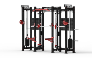 Rack de musculation compact professionnel, machine Smith multifonctionnelle, équipement à câbles en métal durable pour le fitness - Product Image 4