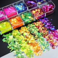 Paillettes brillantes de sirène, paillettes pour ongles, décoration, charmes, paillettes irrégulières, accessoires pour la décoration des ongles, fournitures pour stylistes