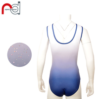 Justaucorps de gymnastique pour femmes, personnalisé, en strass, compétition, dégradé, Mystique, gymnastique