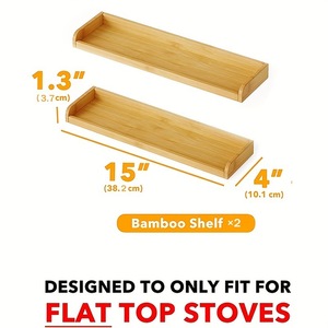 Bamboo oven <b>rack</b>, stovetop <b>kitchen</b> <b>storage</b> <b>rack</b>, oven spice <b>rack</b>, no installation required, percussion bean <b>storage</b>. - Product Image 5