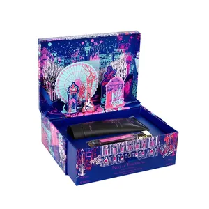 Оптовая продажа, индивидуальный ярлык, роскошный косметический упаковочный набор, магнитная Рождественская 3d подарочная коробка для ухода за кожей