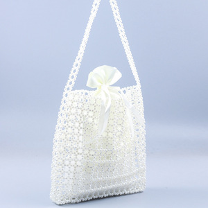 Sac à main de luxe en perles tissées fait main, élégant sac à bandoulière pour femme, idéal pour les fêtes et mariages, petit sac seau pour femme 2026 - Product Image 2
