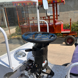 2026 Sightseeing carriage Factory Supply Electric Horse Wagon/Princess Wedding Horse Carriage/Purple Sightseeing Row 4 for Sale - Product Image 3