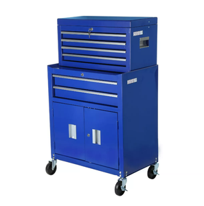 Metal Cabinet Garage Storage Mechanics Roller Tool Box Workshop Trolley 6 Drawers With Key Locking