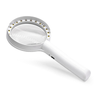 Elvis 2X/10X Handheld Pocket Magnifier with 110mm Glass Lens Portable for Reading & Inspection