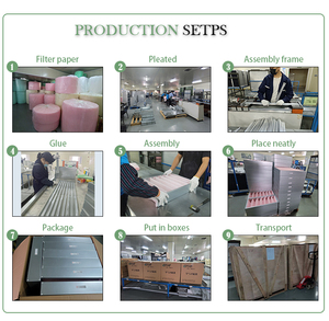 Tái sử dụng nhôm khung thép mạ kẽm không dệt túi lọc F5 F6 F7 F8 trung gian Bộ lọc Air Pocket Lọc - Product Image 6