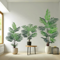 Palmier artificiel de luxe en faux Areca 5FT 6FT Moderne pour la décoration intérieure, le bureau, l'hôtel, écologique, résistant aux UV