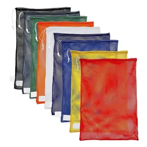 Sac de sport en maille pas cher pour équipement, sac à cordon en nylon multifonctionnel avec serrure - Product Image 1