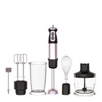 Draagbare elektrische handmixer, fruitsapmachine, elektrische voedselmixer, handblender, eierklopper, 6-in-1 blender