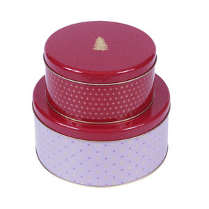 热销马口铁圆形金属饼干罐蛋糕铁盒婚礼糖果包装铁罐漆面华鹏牌胶印 - Product Image 4