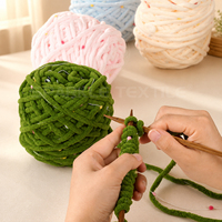 Beginners Fuzzy Crochet Thread 110g Chunky Chenille Yarn Knitting Soft Thick Plush Chenille Yarn for DIY Baby Blankets