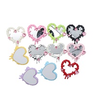 Groothandel Kitty Hart Liefdeshart Spiegelhars Accessoires Nagelcharms voor telefoonhoesjes DIY Charms