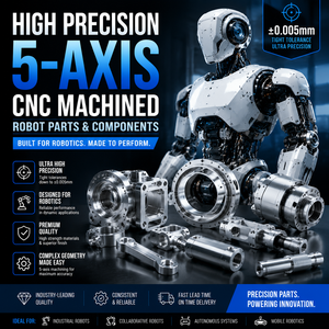 ชุดอุปกรณ์แขนหุ่นยนต์ AI แบบ 5 แกน CNC พร้อมตัวเครื่องอะลูมิเนียมชุบอโนไดซ์ สำหรับการป้องกันแบรนด์ OEM - Product Image 1