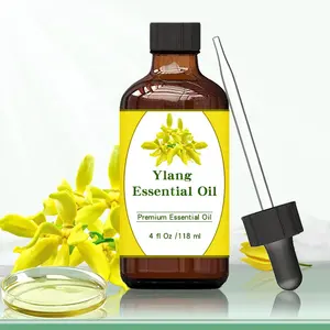 Cilt saç aromaterapi organik Ylang yağı fiyatı için 118ml 4Oz Ylang Ylang yağı