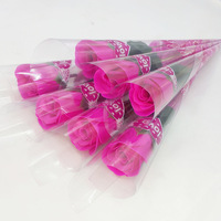 AYOYO Fleur de Savon Unique Rose Artificielle Cadeau Saint-Valentin Fête des Mères Décoration de Mariage Roses en Savon