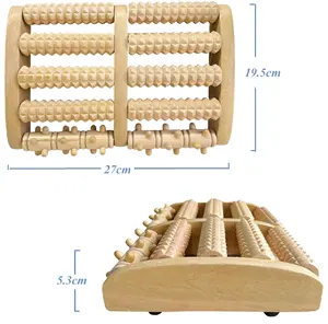 Flessibile 5 file Roller Foot Care massaggiatore in legno anticellulite sollievo dalla fatica del corpo strumento Spa