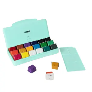 Himi Miya Guaranteed Quality Jelly Gouache Artist New 18 Colors Paint Set