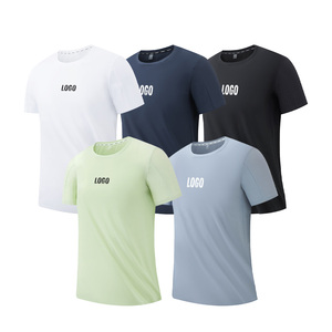 Camiseta Deportiva Ligera de Manga Corta para Hombre, de Secado Rápido, sin Costuras, para Correr, Gimnasio, Ejercicio, Personalizable - Product Image 1