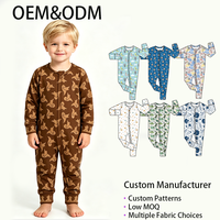Combinaison à manches longues pour bébé garçon, personnalisée avec impression intégrale, confortable, vêtement de nuit, marque privée