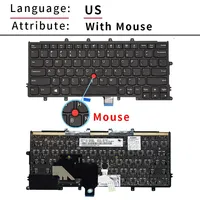 Clavier d'ordinateur portable russe américain pour Lenovo IBM ThinkPad X230S X240 X240S X250 X250S X260 X270 04X0213 04X0177 04Y0914 avec rétro-éclairage
