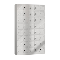 Casier de rangement pour téléphones portables de bureau et scolaire, 40 portes, en acier, avec serrure à clé, armoire de charge, étiquettes de sécurité, revêtement poudré, résistant à la rouille