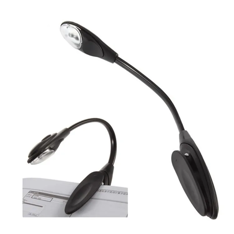 Hot Sale Wholesale Portable smart Clip on flexible Battery Powered Promotion Gift led book reading light