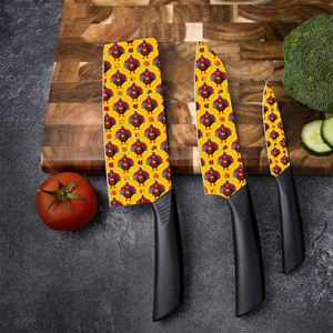 Nouvelle conception, couteaux de chef de cuisine en 3 pièces, lames en céramique, manches en plastique, livraison rapide personnalisée, haute qualité, vente en gros d'usine - Product Image 1