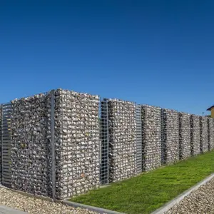 Kaynaklı Gabion kutusu duvar dayanıklı kaynaklı Gabion savunma bariyeri Bastion