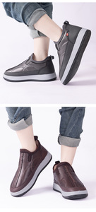 รองเท้าบูทลุยหิมะสำหรับผู้ชายและผู้หญิง, รองเท้าผ้าฝ้ายกันลื่นกันน้ำกลางแจ้งฤดูหนาวรองเท้าใส่เดินทำจากผ้าฝ้าย - Product Image 6