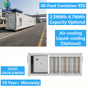 Contenedor de Baterías para Almacenamiento de Energía Industrial, Comercial e Industrial (C&I) de 1MW 2MWh BESS 2.5MWh de Alto Voltaje 1500V - Product Image 1