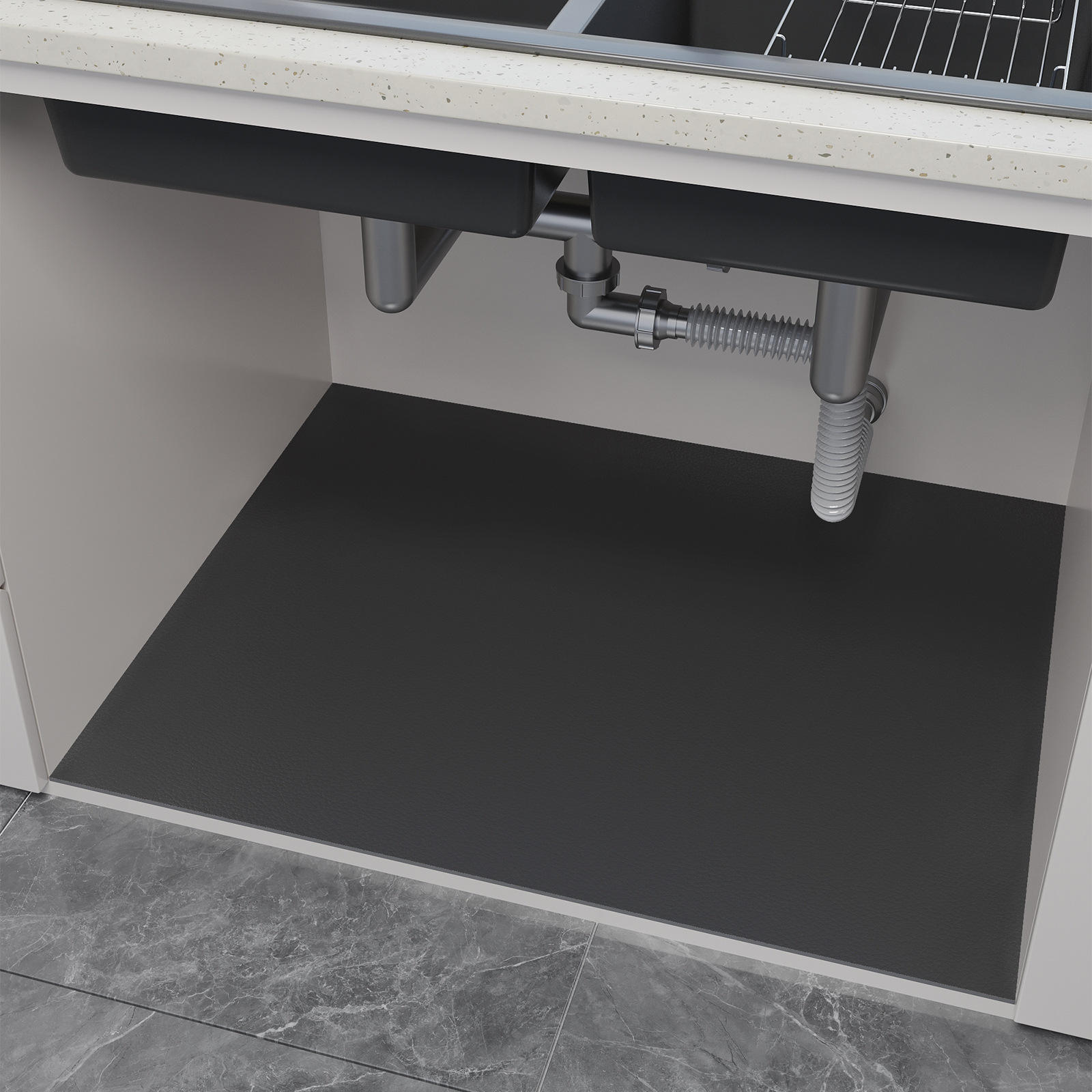 Tapis de placard sans lavage - marron minimaliste