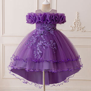 2025 हाई-एंड लड़कियों की राजकुमारी लेटी ड्रेस मेष फूलों की पोशाक के लिए फूलों की पोशाक - Product Image 6