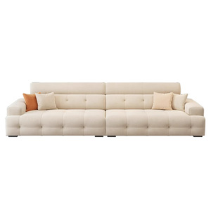 Canapé en tissu chenille moderne et minimaliste sur mesure avec rembourrage en latex pour projets haut de gamme - Product Image 3