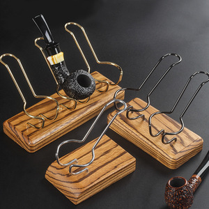Espositore per tubi di legno con venature di Zebra di lusso Multi specificazione in metallo accessori per fumare <span class=keywords><strong>porta</strong></span> pipa per tabacco - Product Image 4