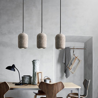 Lampe suspendue en ciment de style industriel loft, petite, pour chambre à coucher, restaurant nordique, style danois, comptoir de bar