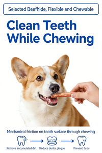 Golosinas para Perros OEM, Palitos Refrescantes de Aliento con Vegetales y Frutas (Sabor Apio) 100g, Limpian los Dientes Mientras se Muerden, Piel de Res Seleccionada Flexible - Product Image 2