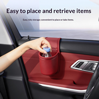 Boîte de rangement pour porte de voiture en cuir synthétique, style professionnel, porte-gobelet, organisateur suspendu pour l'espace entre les sièges, collection complète d'accessoires