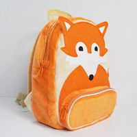 Ceinture de sécurité pour enfants motif renard, sac à dos en peluche mignon détachable en polyester, jouets pour bébés d'âge préscolaire, sac en filet