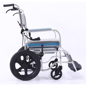 Aluminum Alloy Wheelchair 16 Inch 20 Inch Manual Lightweight Compact Portable <b>Shower</b> <b>Chair</b> <b>For</b> <b>Elderly</b> - Product Image 3