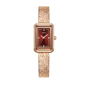 Montre carrée élégante pour femmes, montre à bracelet en acier pour femmes, montre cadeau pour banquet - Product Image 5