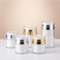 En stock, emballage cosmétique de haute qualité, pot à crème à pompe sans air en PP de 15 ml, 30 ml, 50 ml, 100 ml, récipient hermétique, pots en acrylique à pompe