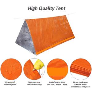 Carpa de Refugio Triangular Plegable, Ligera, Impermeable, con Protección UV, para Campamento de Emergencia y Supervivencia al Aire Libre - Product Image 3