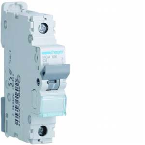 MCA106 personnalisable avec Hagers MCB 6000A 10kA 1P courbe C 6A 1 module - Product Image 1